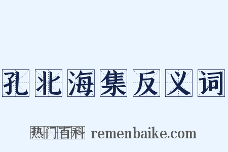 孔北海集反义词是什么意思的图片